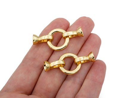 Замок для украшений M, с кольцом. золото