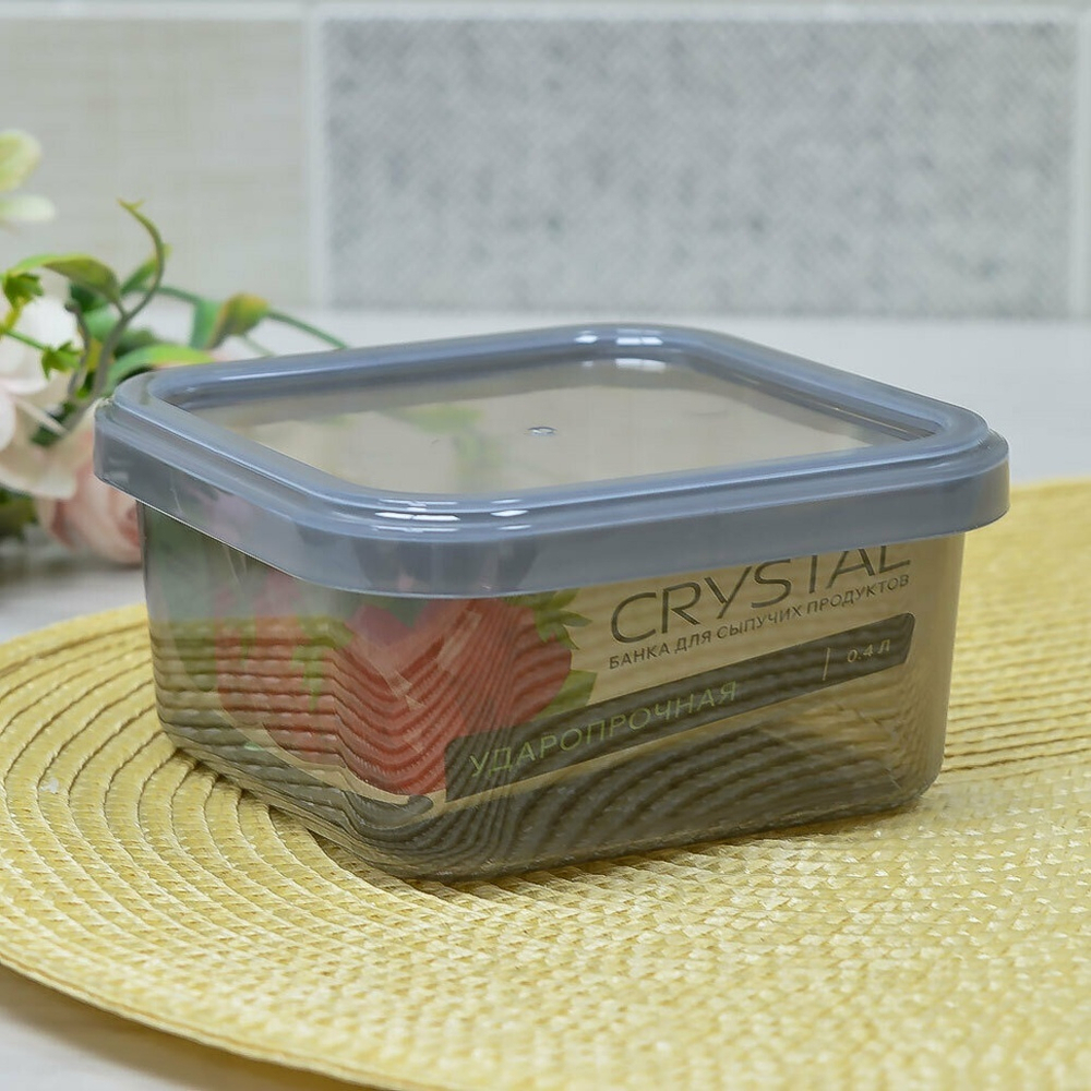 Банка для сыпучих продуктов 0,4л "Crystal"