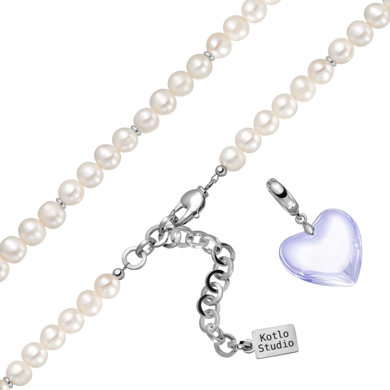 Чокер Classic Heart Light Blue-Silver Choker