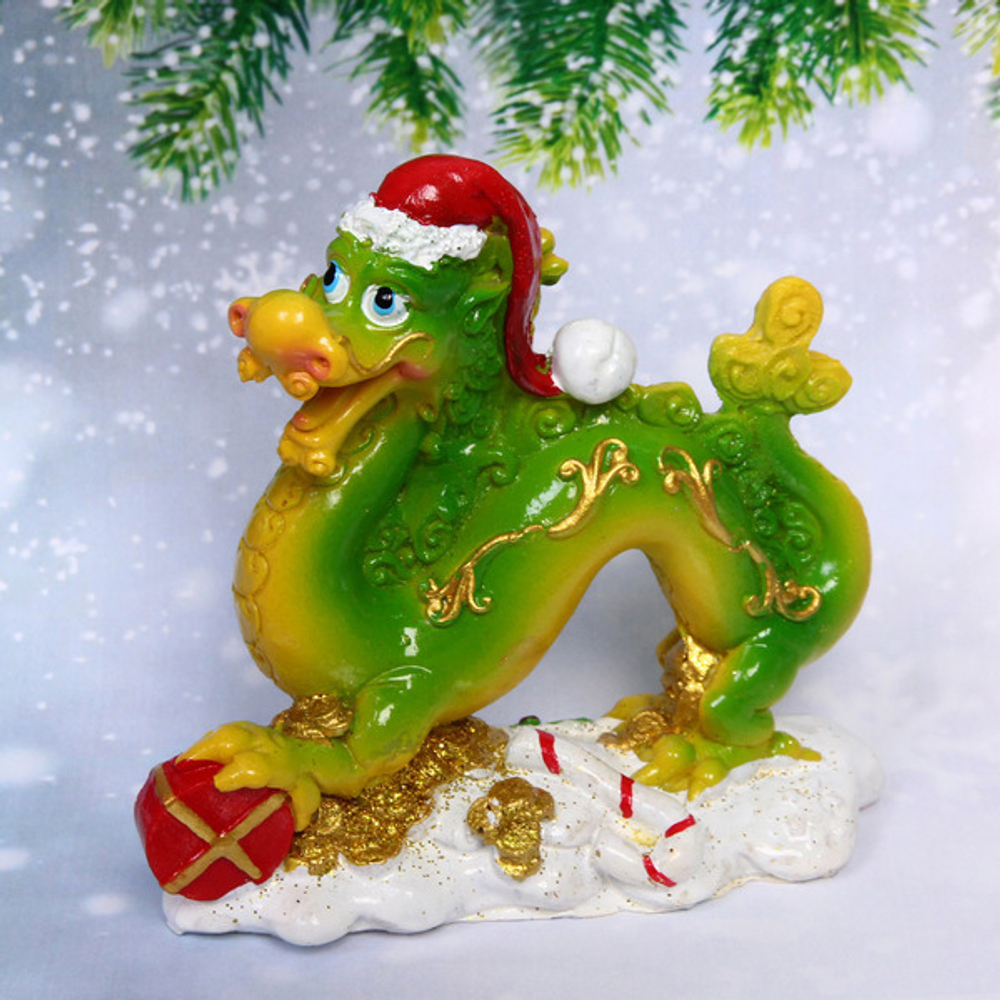 Фигурка «Изящный дракон в колпачке» 12*5*12 см, микс