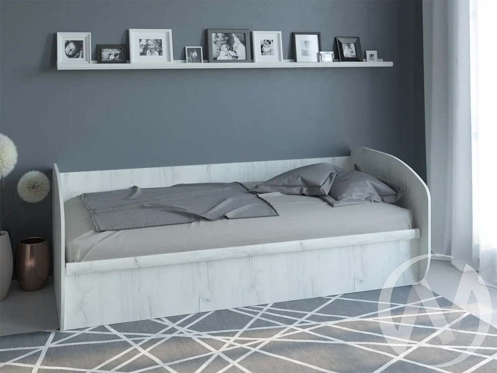 Кровать КД-1.8 (подъёмный мех) (дуб крафт белый)