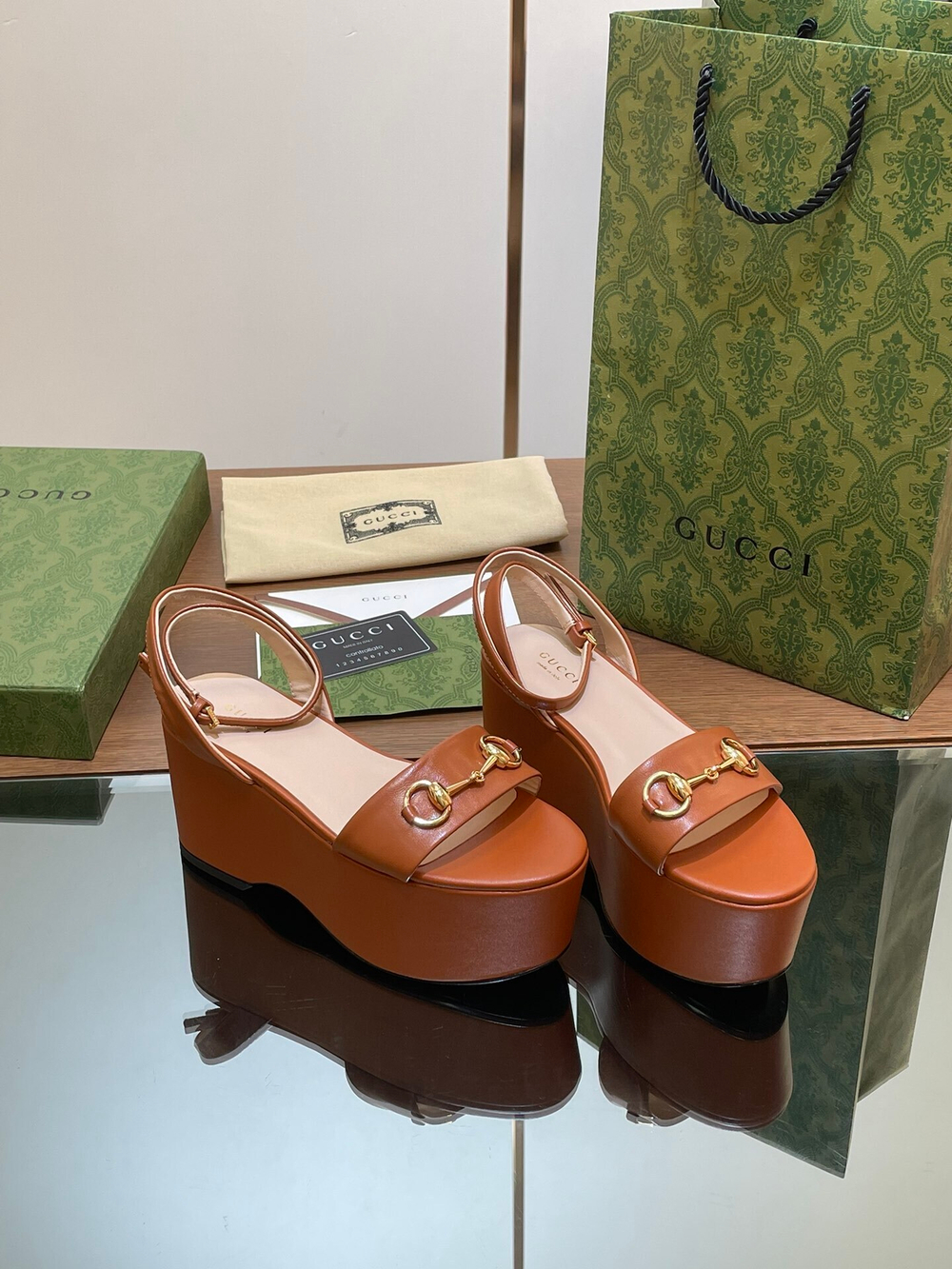 Gucci Horsebit Flatform Sandal
