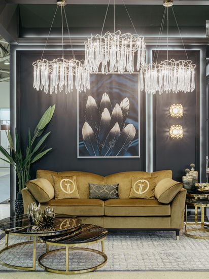 57EL-CT101А-BL Стол журнальный (набор из 2 шт) d100*41/d80*34см