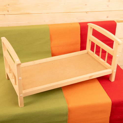 Кроватка кукольная большая (осина, дно ДВП), Леснушки