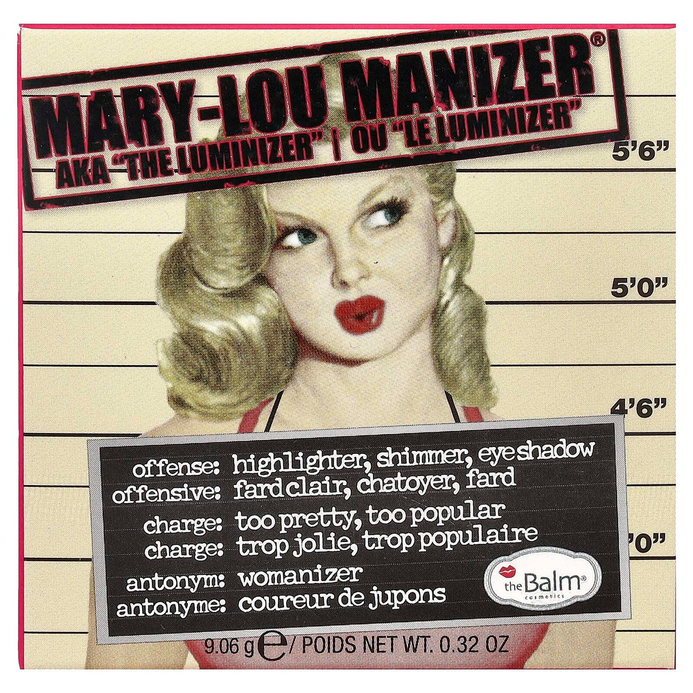 theBalm Cosmetics, Mary-Lou Manizer®, хайлайтер и тени, 9,06 г (0,32 унции)