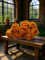 Искусственные цветы, желтые подсолнухи / Высота 44 см. 9 стебелей 9 бутонов/