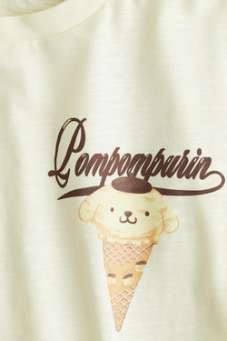 H&M Футболка оверсайз с принтом, желтый