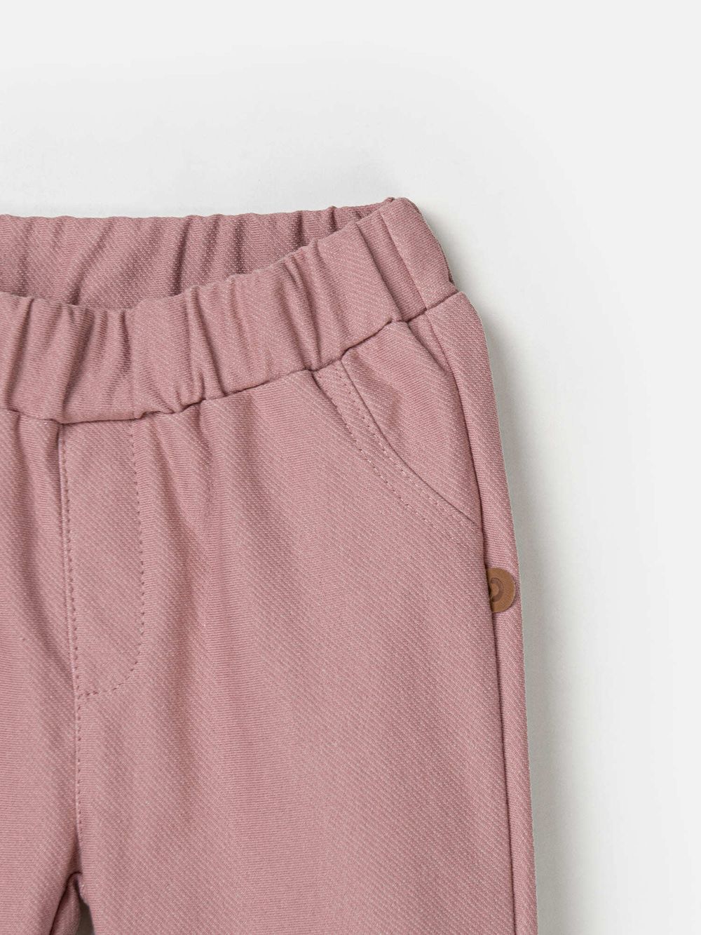 Брюки из джинскота "Пепельная роза" с отворотами 0+