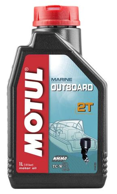 Минеральное моторное масло Motul Outboard 2T" для двухтактных двигателей, 1 л (10264258)