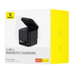Беспроводная зарядка + Держатель Baseus MagPro 2-in-1 Magnetic Wireless Charger MS+Qi+C 25W (MagSafe) - Cosmic Black