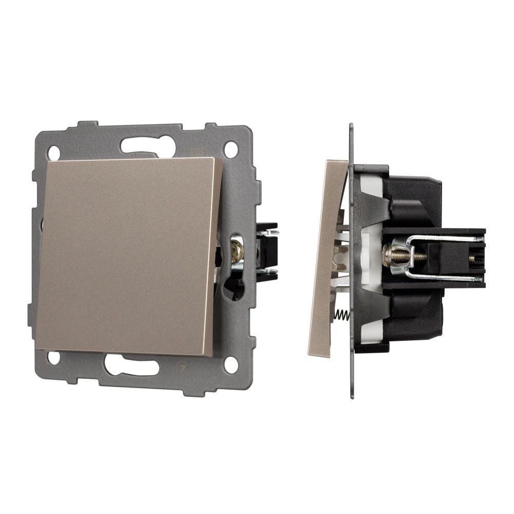 Механизм выключателя одноклавишный самовозвратный SWT-MKR1-PL-GD-V (250V, 10A) (Arlight, -) 049882