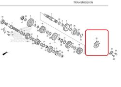 14T. 23801-KYJ-900/23801-KYJ-901. . SPROCKET, DRIVE (14T). Honda CRF250L, CB-CBR250/300, CMX300 Rebel