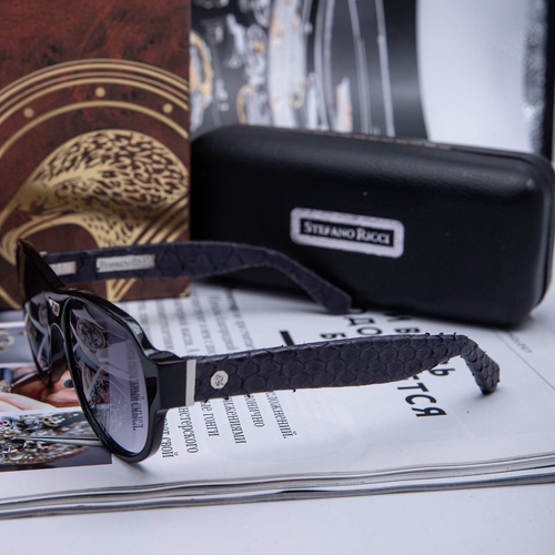 Солнцезащитные очки Stefano Ricci со вставками питона