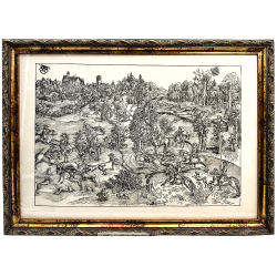 Н\х (по гравюре Лукаса Кранаха Старшего). Охота. Литография. Первая половина ХХ века.