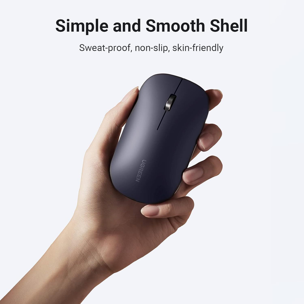 Мышь оптическая беcпроводная MU001 (90372), 2.4 GHz, Black UGREEN 90372