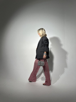 Брюки с пайетками розовые