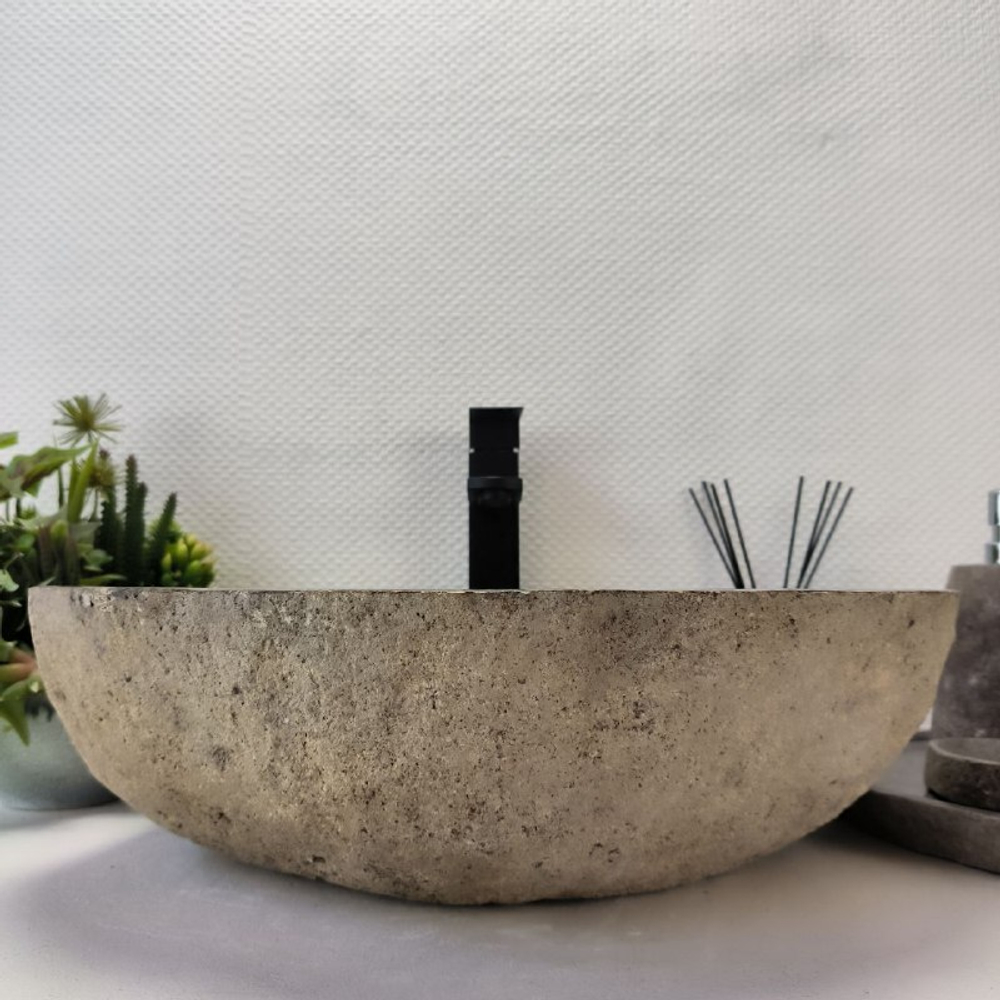 Раковина из речного камня RS-63454 (49*43*15) 0122