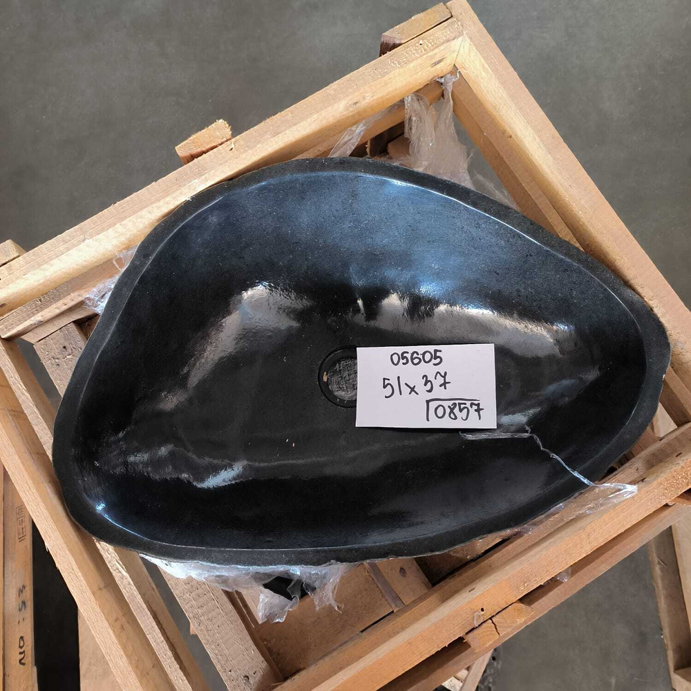 Каменная раковина из речного камня RS-65605 (51*37*15) 0857