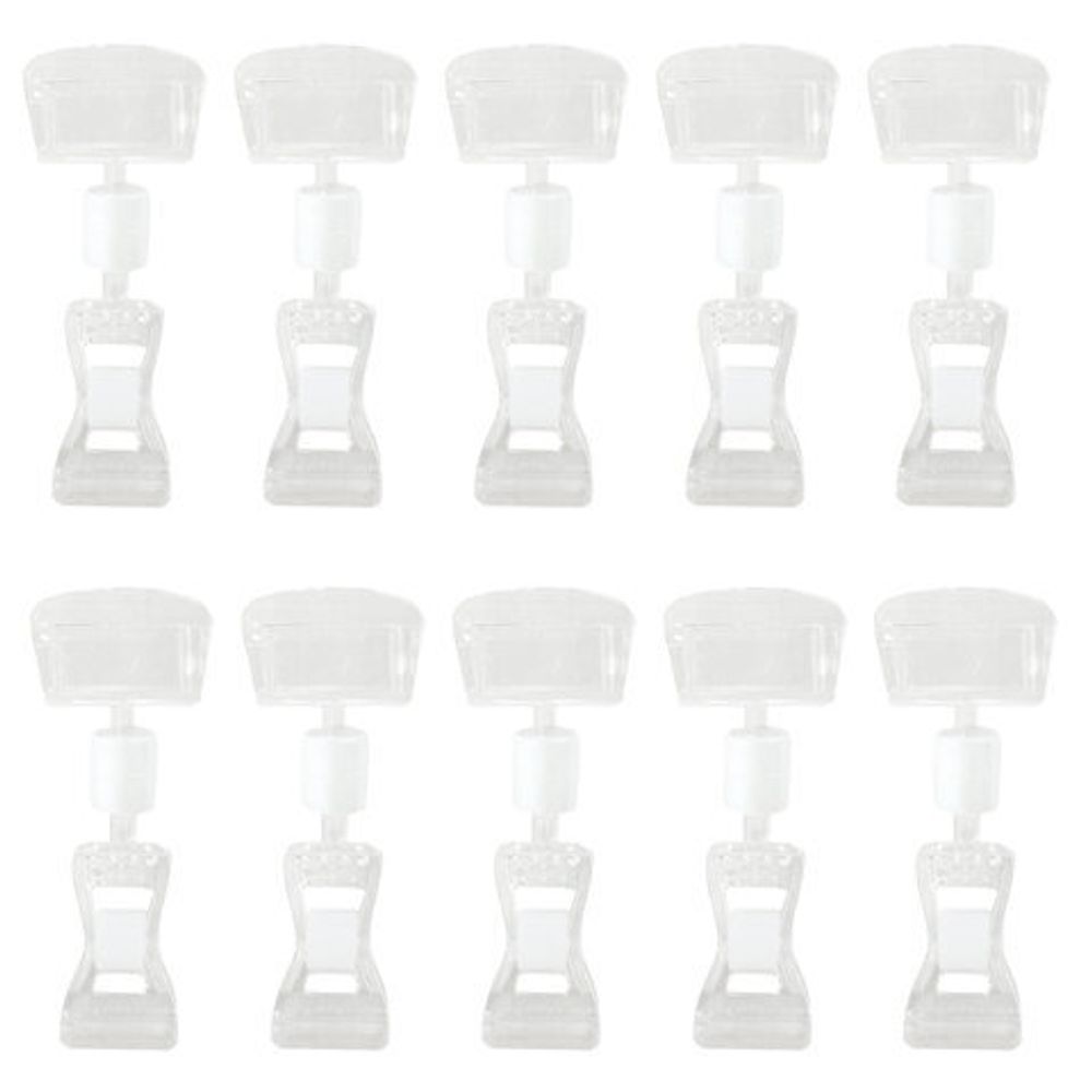 Держатели-прищепки для ценников универсальные МАЛЫЕ, КОМПЛЕКТ 10 штук, BRAUBERG, 290525