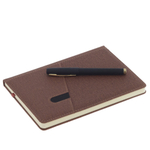 Набор блокнот и ручка, коричневый