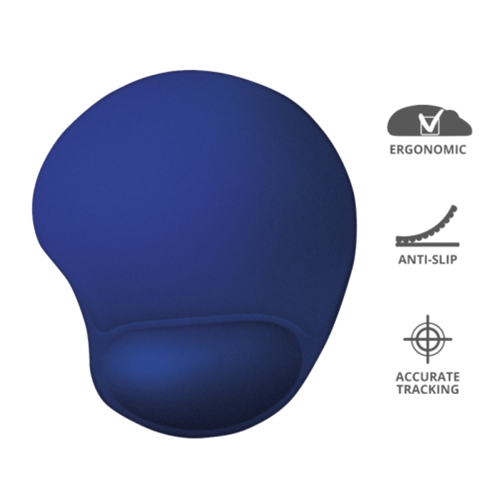 Коврик для мыши Trust 20426 с подушкой для запястья синий BigFoot | Мыши