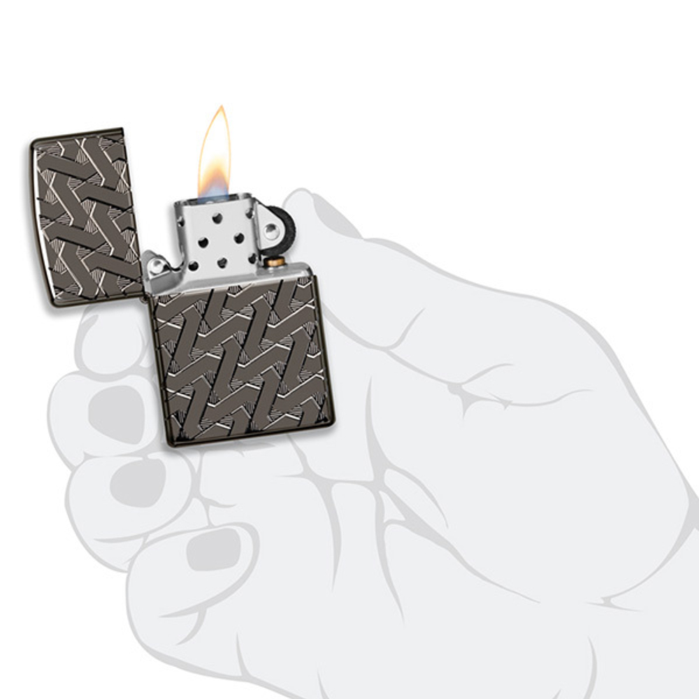 Зажигалка Zippo Armor с покрытием High Polish Black Ice