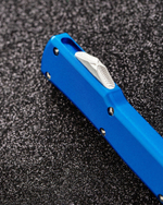 Автоматический складной нож SteelBro UTX-70 S/E Standart Stonewash 148-10BL (синий) фронталка/выкидуха
