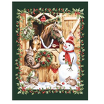 Набор полотенец "Волшебство Нового года", 3шт, рогожка