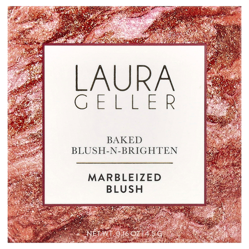 Laura Geller, Baked Blush-N-Brighten, румяна с эффектом «мраморный», 0018029B Sunswept, 4,5 г (0,16 унции)