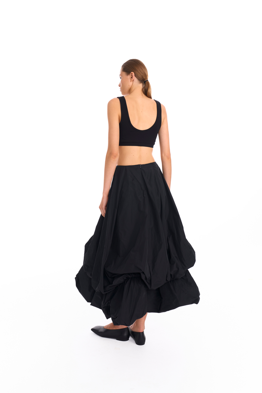 Двойная юбка-баллон из тафты