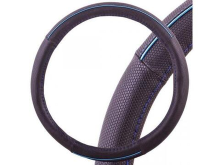 Оплетка руля Skyway Combo-8 S01102308 (М) черно-синяя экокожа