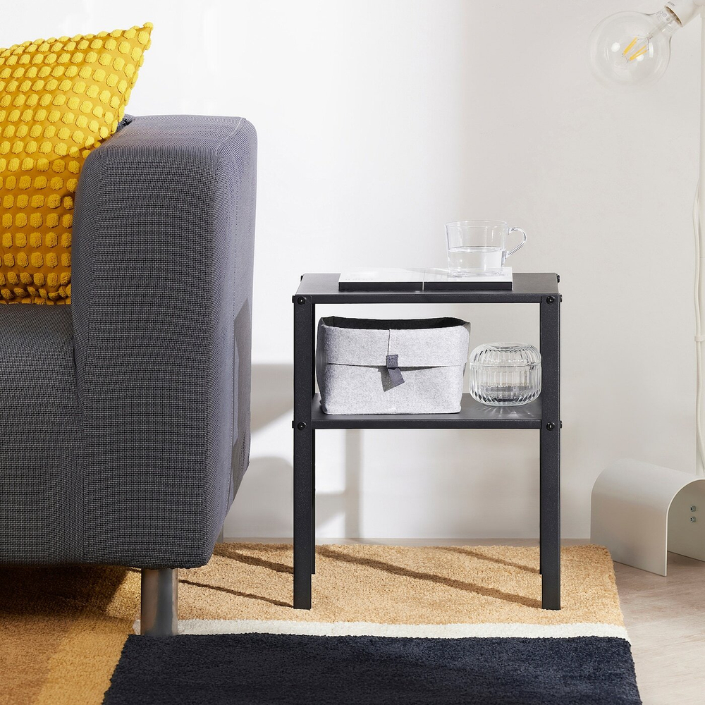 Прикроватный столик IKEA KNARREVIK (КНАРРЕВИК), Черный, 37x28 см