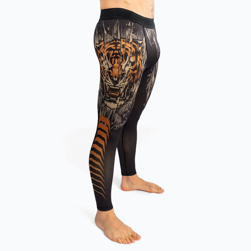 Компрессионные штаны Venum Tiger Men's Spats black/neon orange