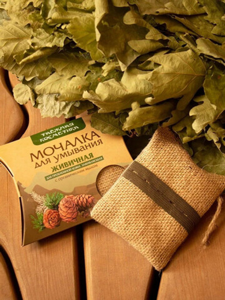 Мочалка льняная Живичная Алтын, 60 г