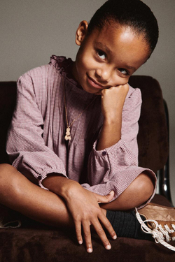 ZARA ПЛАТЬЕ В КЛЕТКУ ВИШИ, ТЕМНО-РОЗОВЫЙ