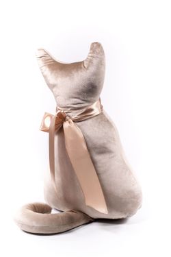 Подушка декоративная Кот Мур Вельвет Беж