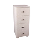 Комод 'Плетёнка' 4-х секционный (сл. кость/бежевый)