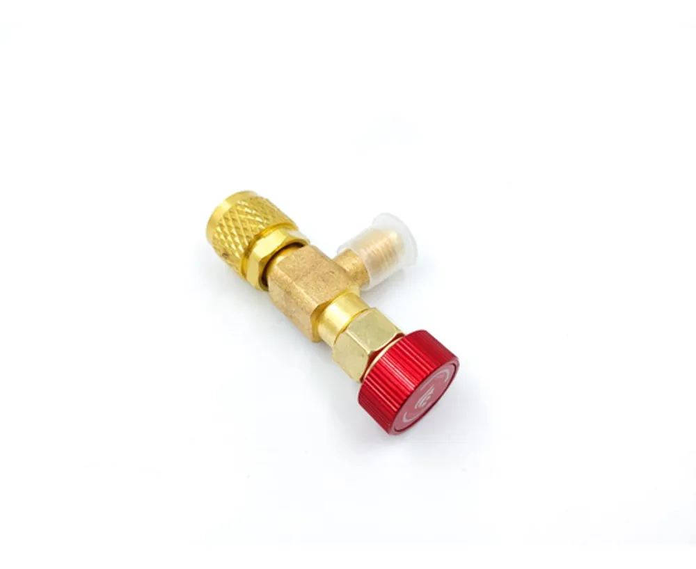 Вентиль с нажимом на ниппель FC-34A (HC- 1221) гайка 5/16&quot;(R410, R32), штуцер 1/4&quot; SAE, до 20 bar