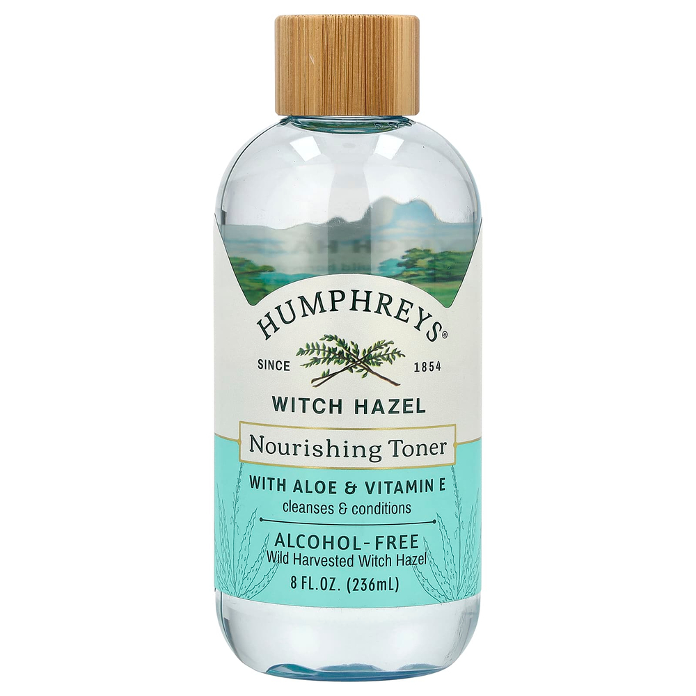 Humphreys, Witch Hazel, тоник без спирта с алоэ, питательный, 236 мл (8 жидк. унц.)