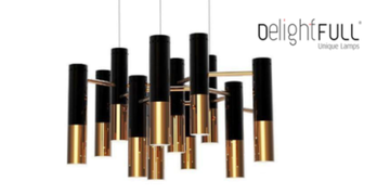 светильник Delightfull IKE 19 lamps  ( хром + черный )