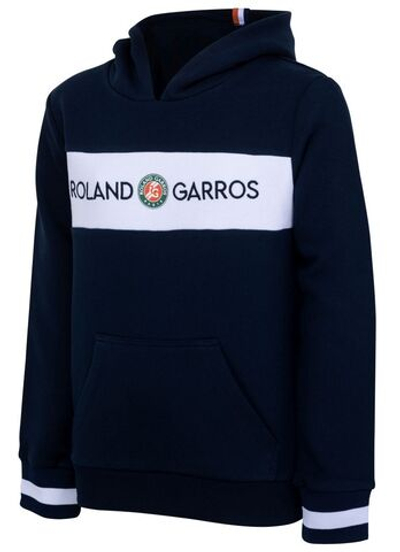 Детская теннисная толстовка Roland Garros Sweat Capuche Colour Block - Blue