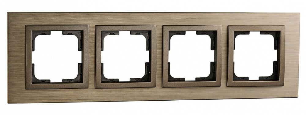 Рамка на 4 поста Mono Electric Style Aluminium 107-810000-163