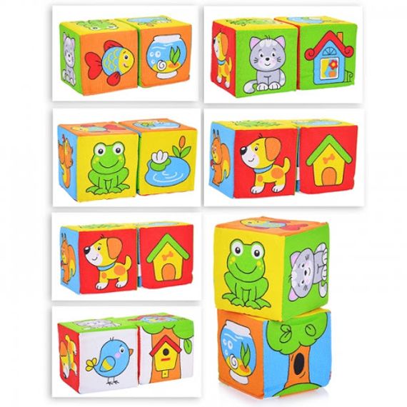 Кубики &quot;Чей домик?&quot; Мякиши