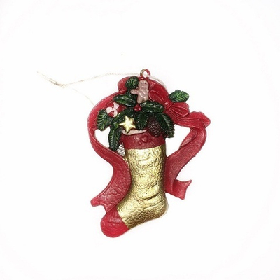 Новогодний сапожок, ёлочное украшение [Арт. 013-011-AT]