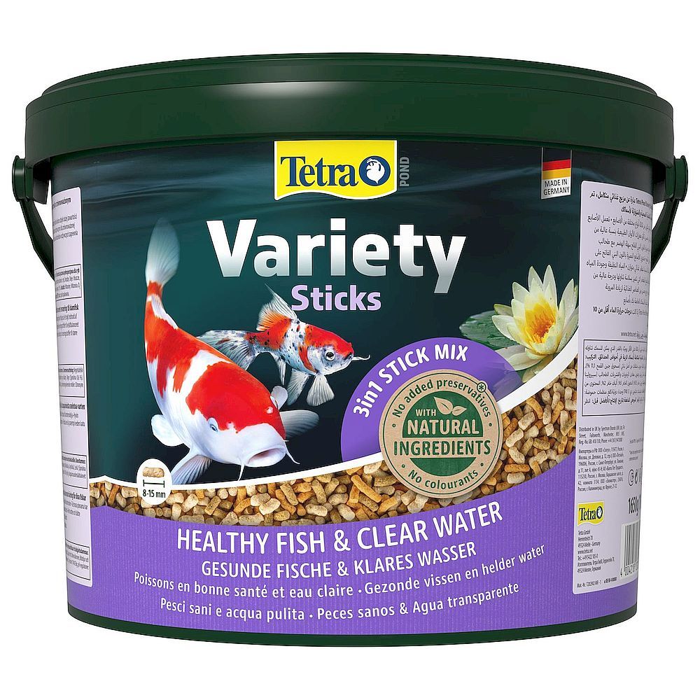 Tetra Pond Variety Sticks корм для прудовых рыб (3 вида палочек), Ведро 10 л