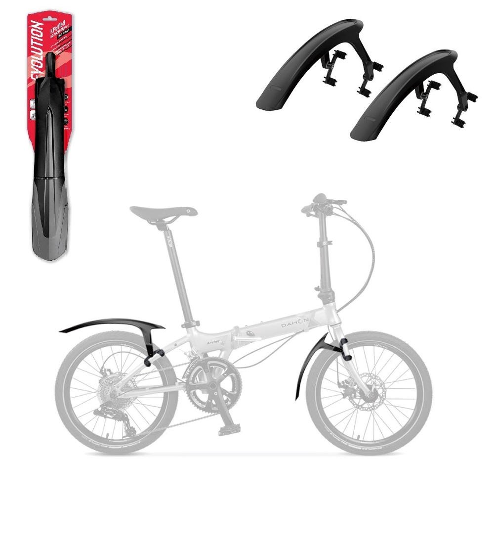 Крылья EVOLUTION FOLDING 20-24", комплект передне/заднее, крепеж: переднее на штаны вилки, заднее на