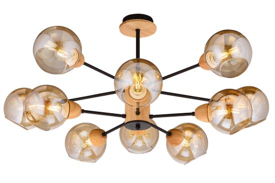 4642/10 BK+WOOD (1) Люстра (RL)