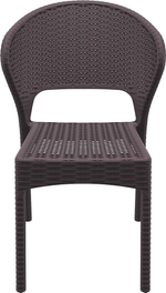 Стул пластиковый плетеный Siesta Contract Daytona, коричневый