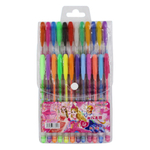 Ручка гелевая, Basir, цветные чернила, серия "Принцессы", ароматизированные, с блёстками, корпус с рисунком, 24 шт