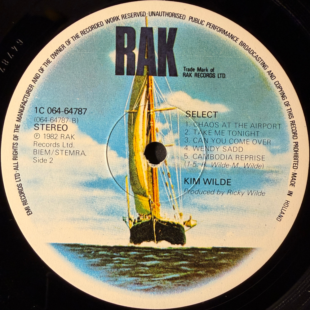 Kim Wilde - Select (Голландия 1982г.)